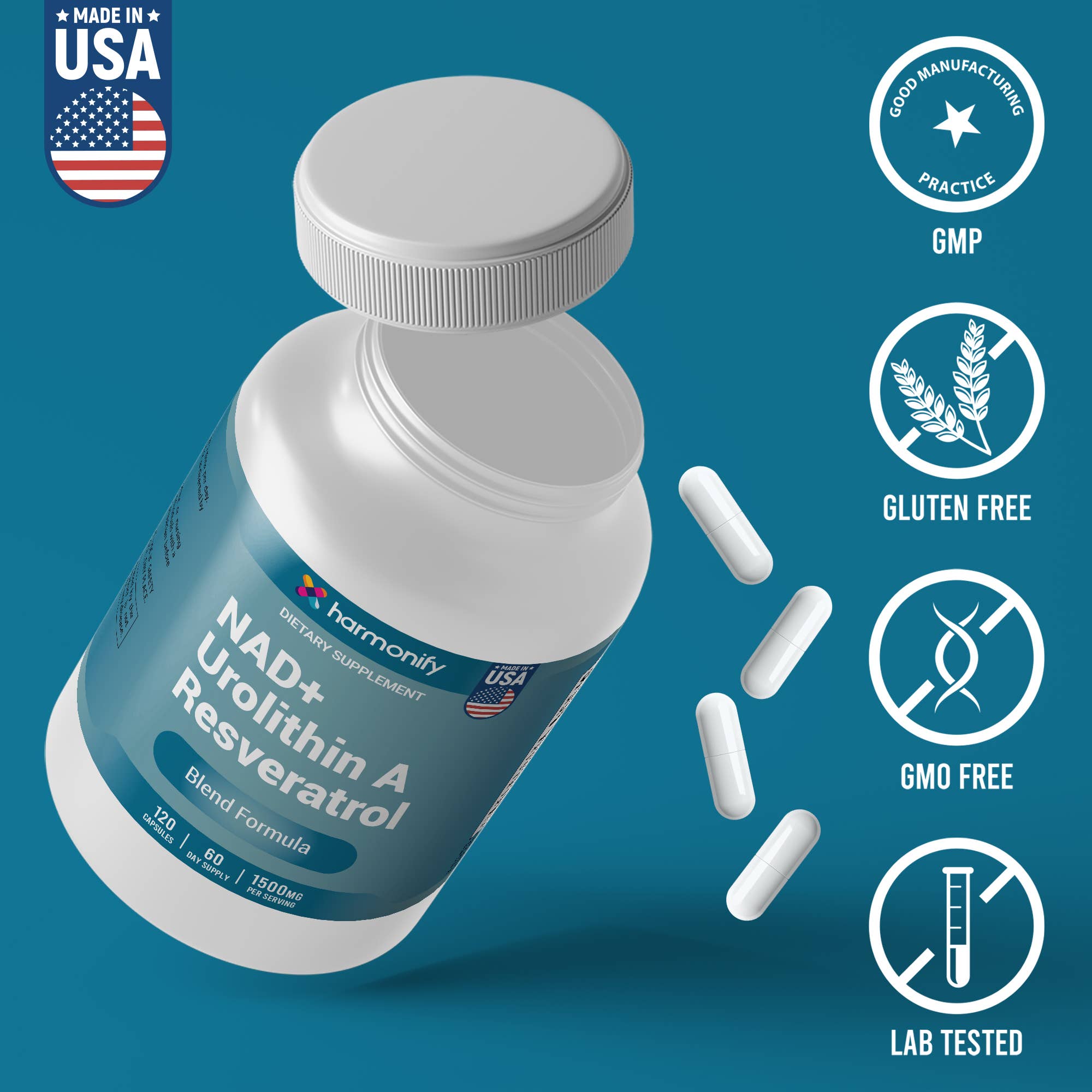 NAD Nicotinamide Riboside Resveratrol with Urolithin A