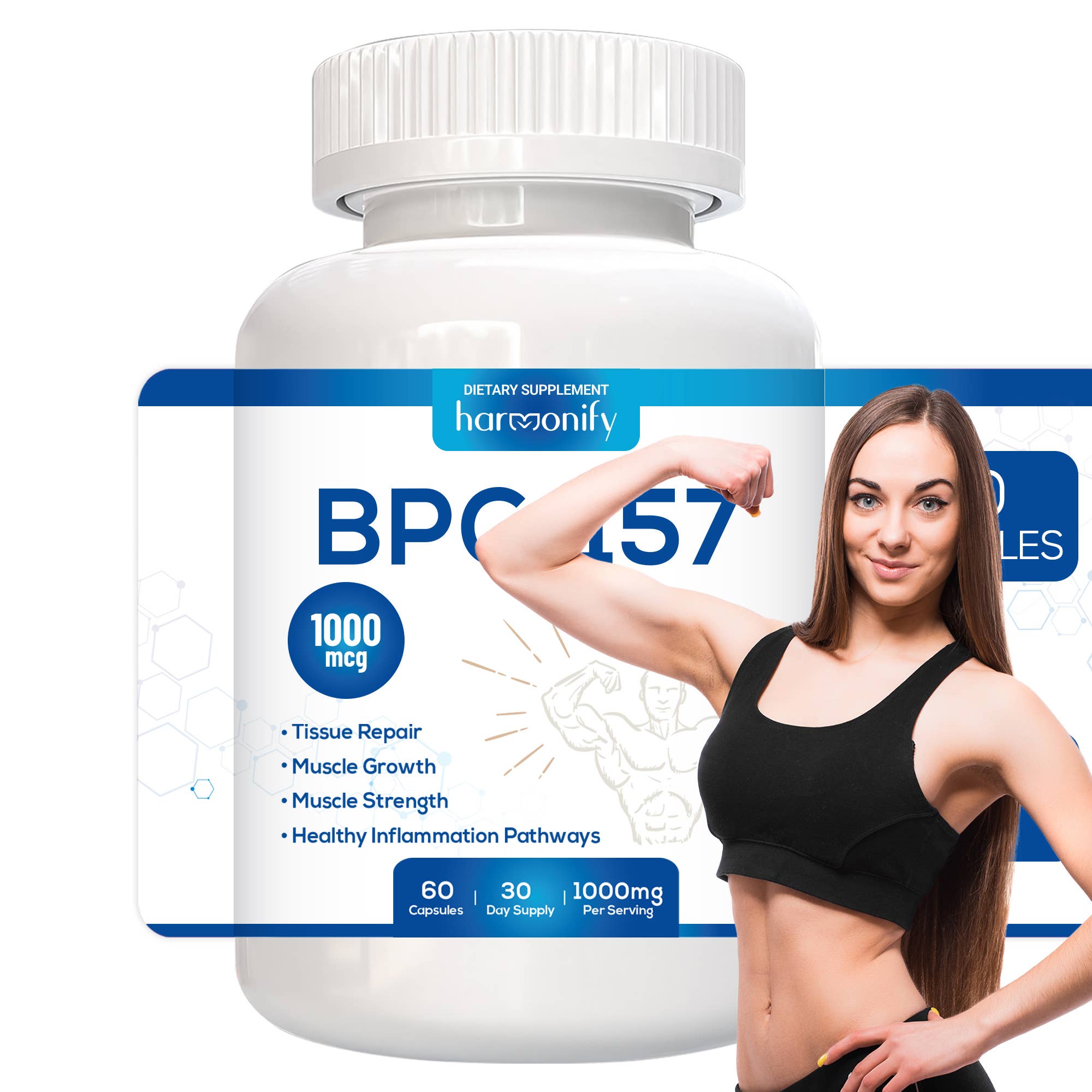 HARMONIFY BPC157 Muscle&Workout 60 Capsules, High Potency