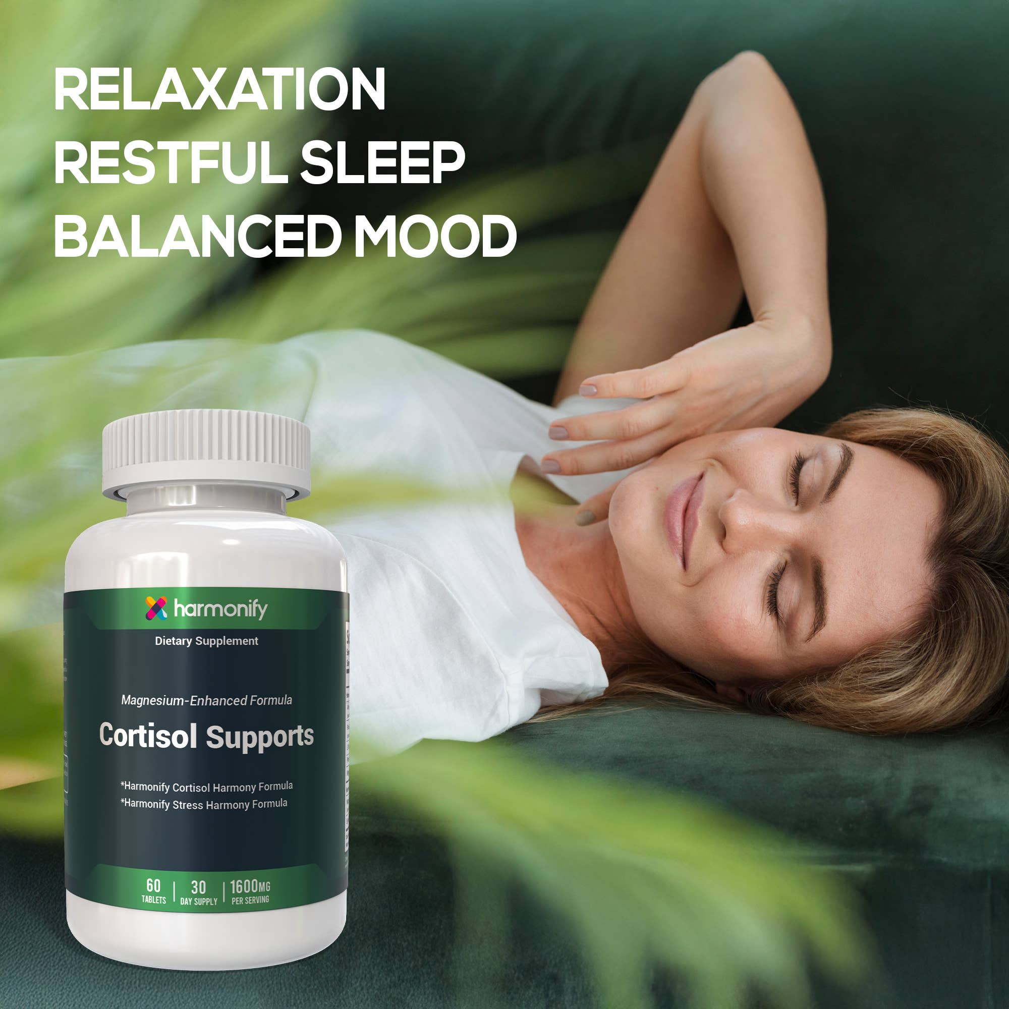 HARMONIFY CORTISOL SUPPORTS Stress Balance Formula (30-Day)