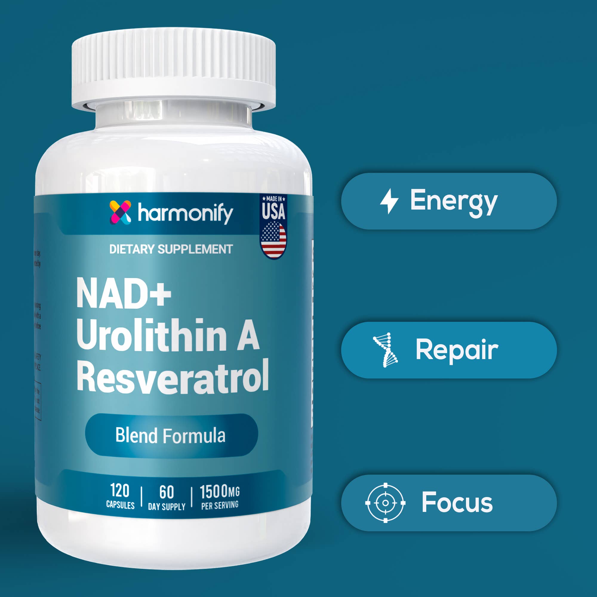 NAD Nicotinamide Riboside Resveratrol with Urolithin A
