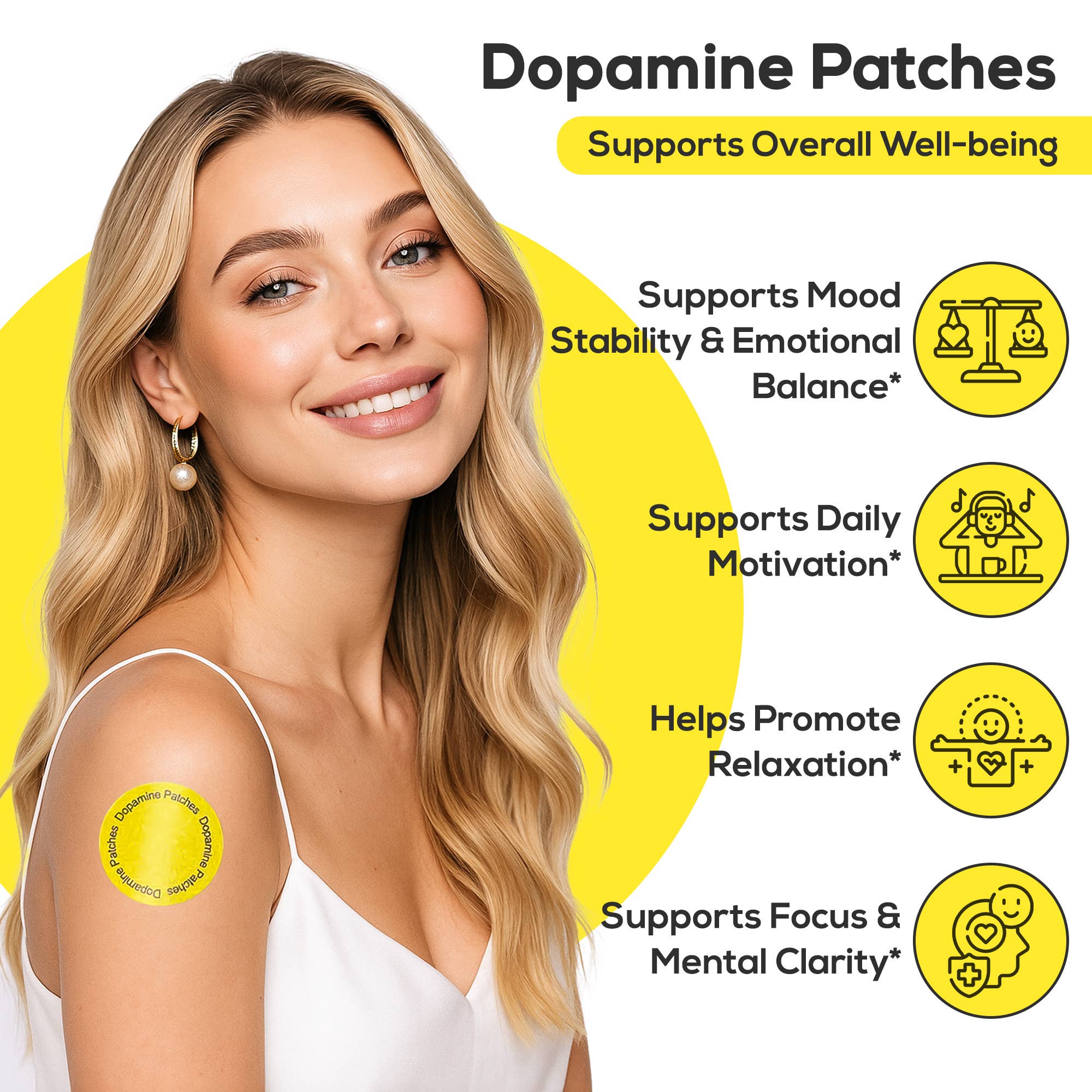 HARMONIFY Dopamine Patches – Mood & Focus Support 30 Patches