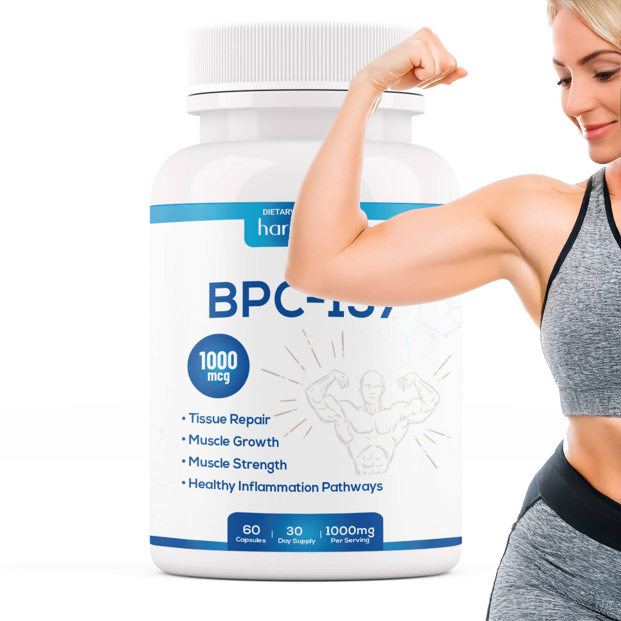 HARMONIFY BPC157 Muscle&Workout 60 Capsules, High Potency