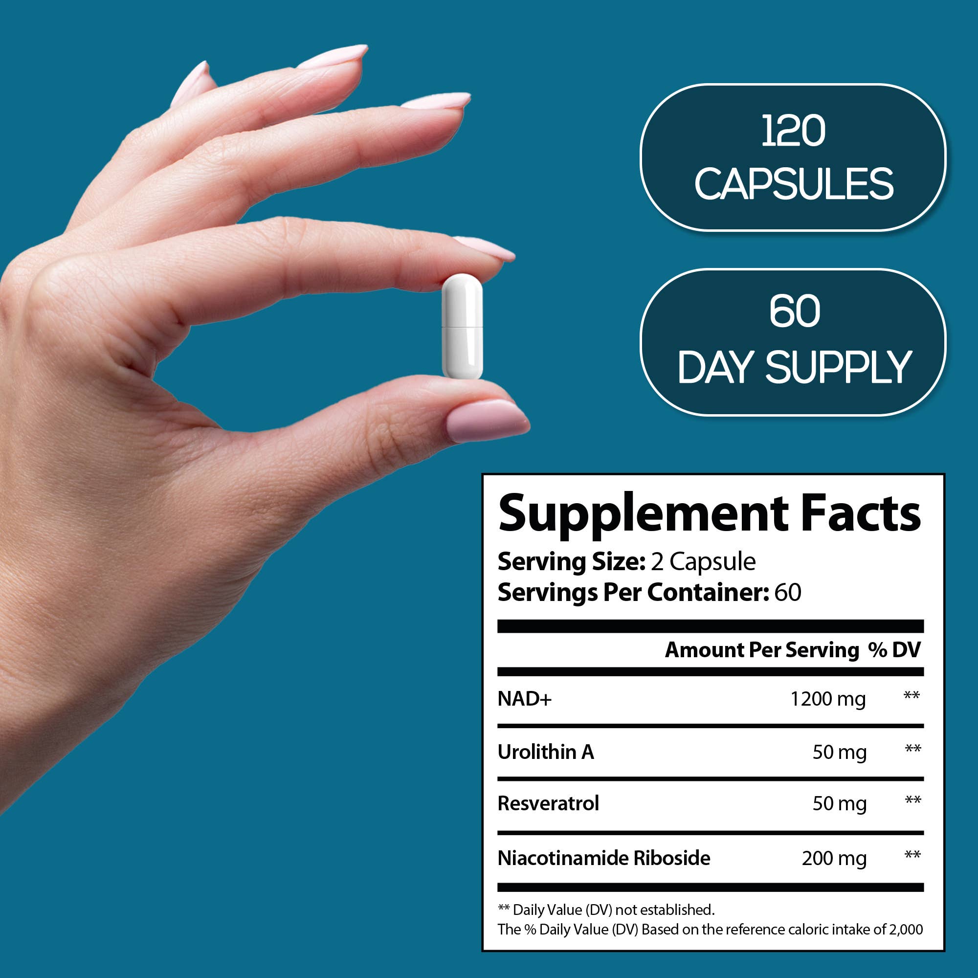 NAD Nicotinamide Riboside Resveratrol with Urolithin A