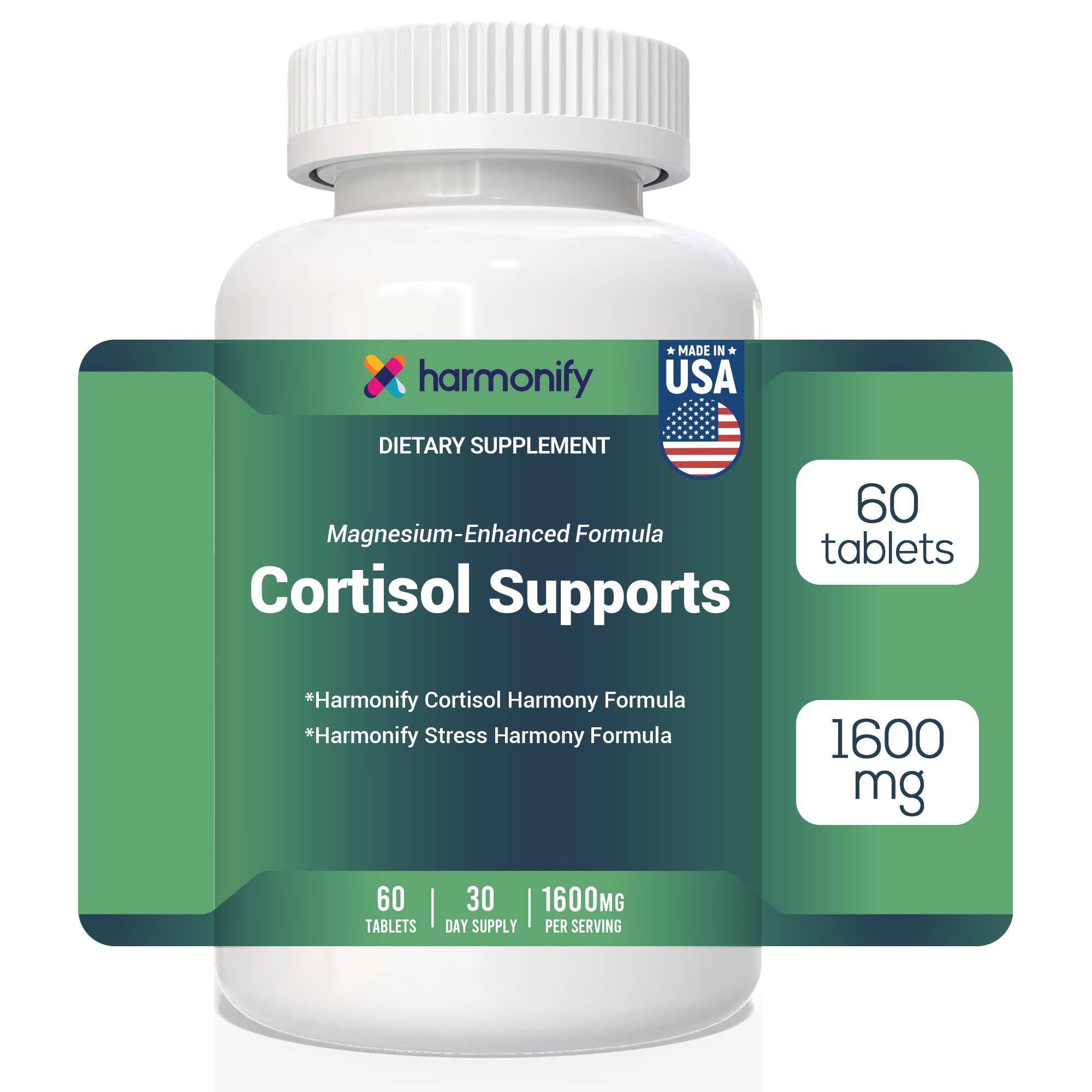 HARMONIFY CORTISOL SUPPORTS Stress Balance Formula (30-Day)